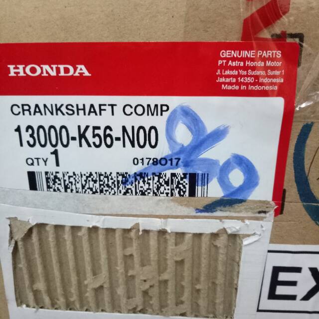 Crankshaft bandul stang  Sonic 13000K56N00