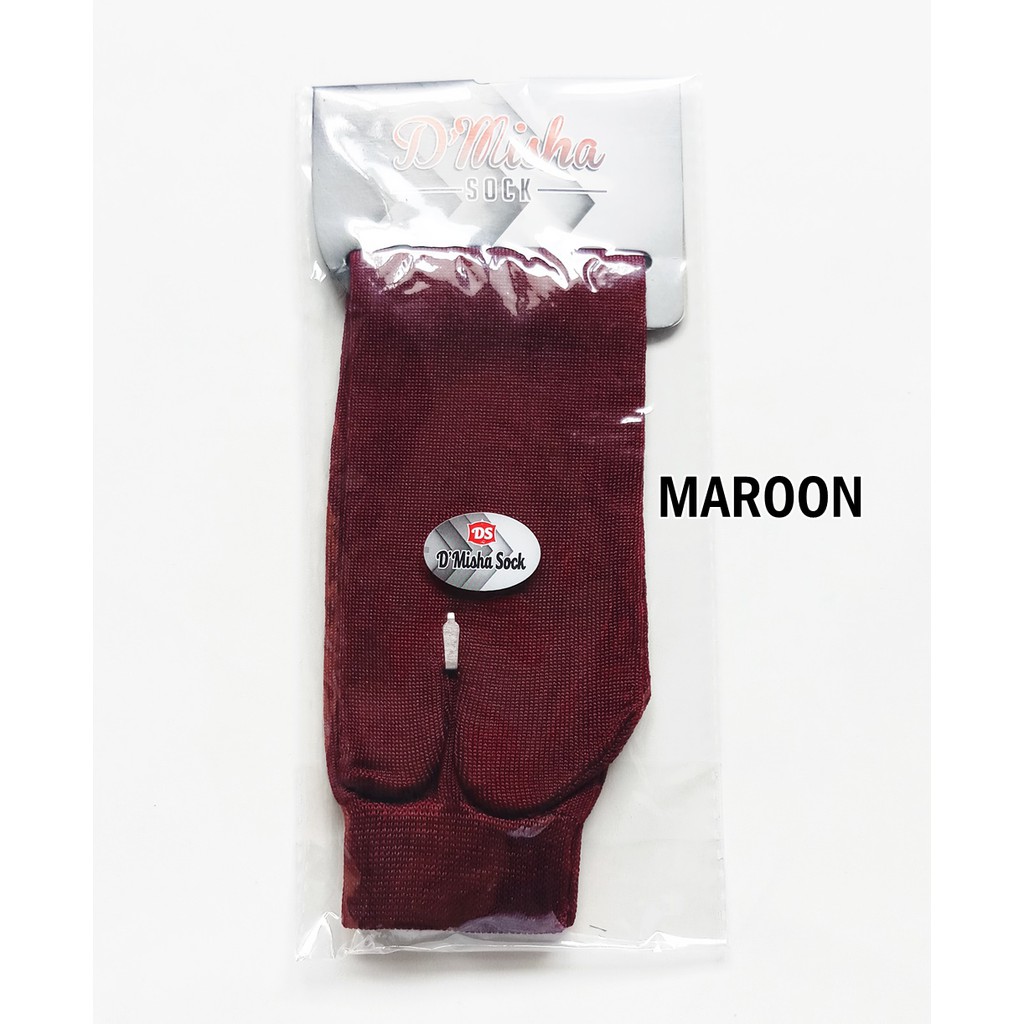 Kaos Kaki Jempol Muslimah Polos Banyak Warna-Maroon