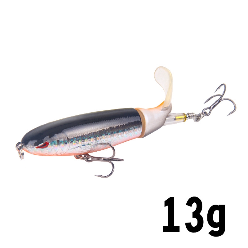 1pc Umpan Pancing Bentuk Ikan Kecil 10cm / 13g Dengan Kail Treble