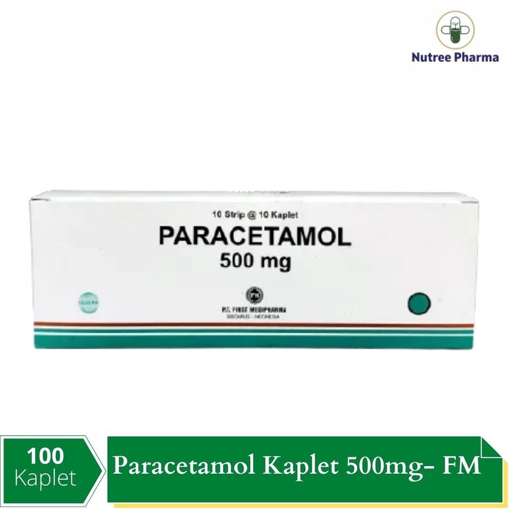 Paracetamol Kap 500mg isi 100 Kaplet Box - FM