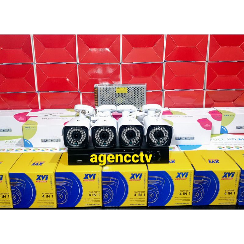 paket cctv 4 chanel 4 kamera 5mp outdoor turbo hd ir sony komplit