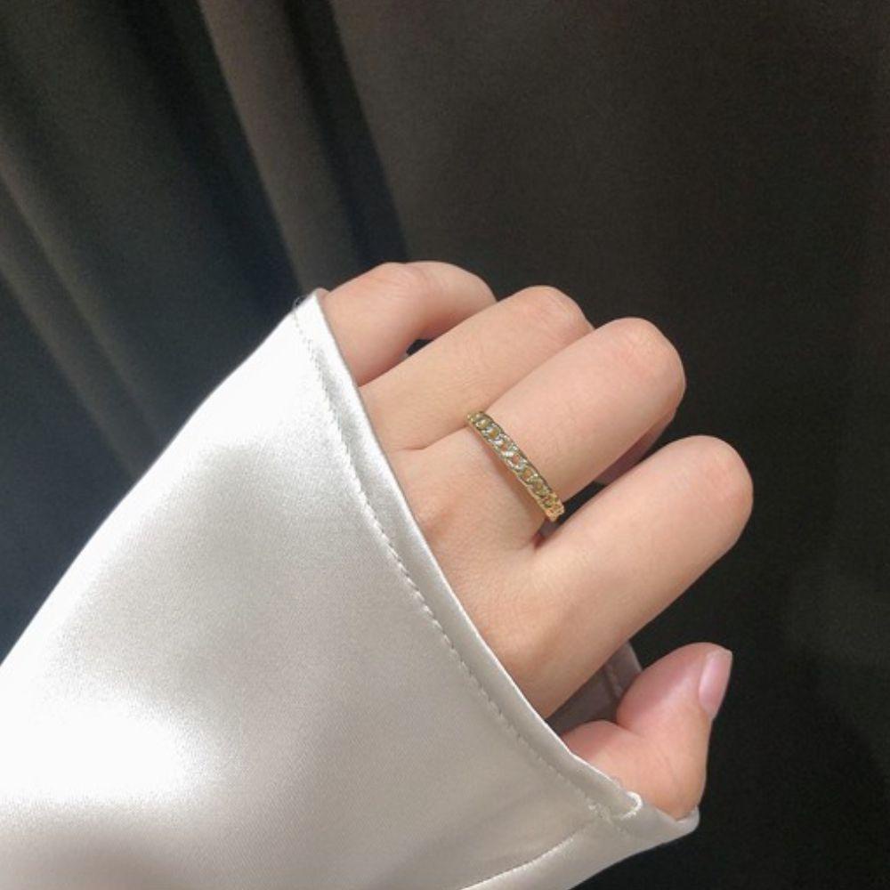 Mxbeauty Pembukaan Cincin Set Gothic Gadis Fashion Cocok Pernikahan Tiga Potong Temperamen Gaya Korea Cincin