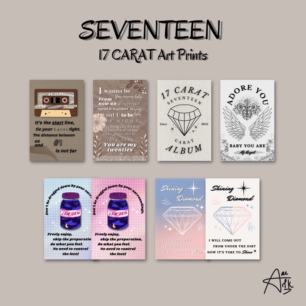 SEVENTEEN 17 CARAT ARTPRINT | WALLDECOR