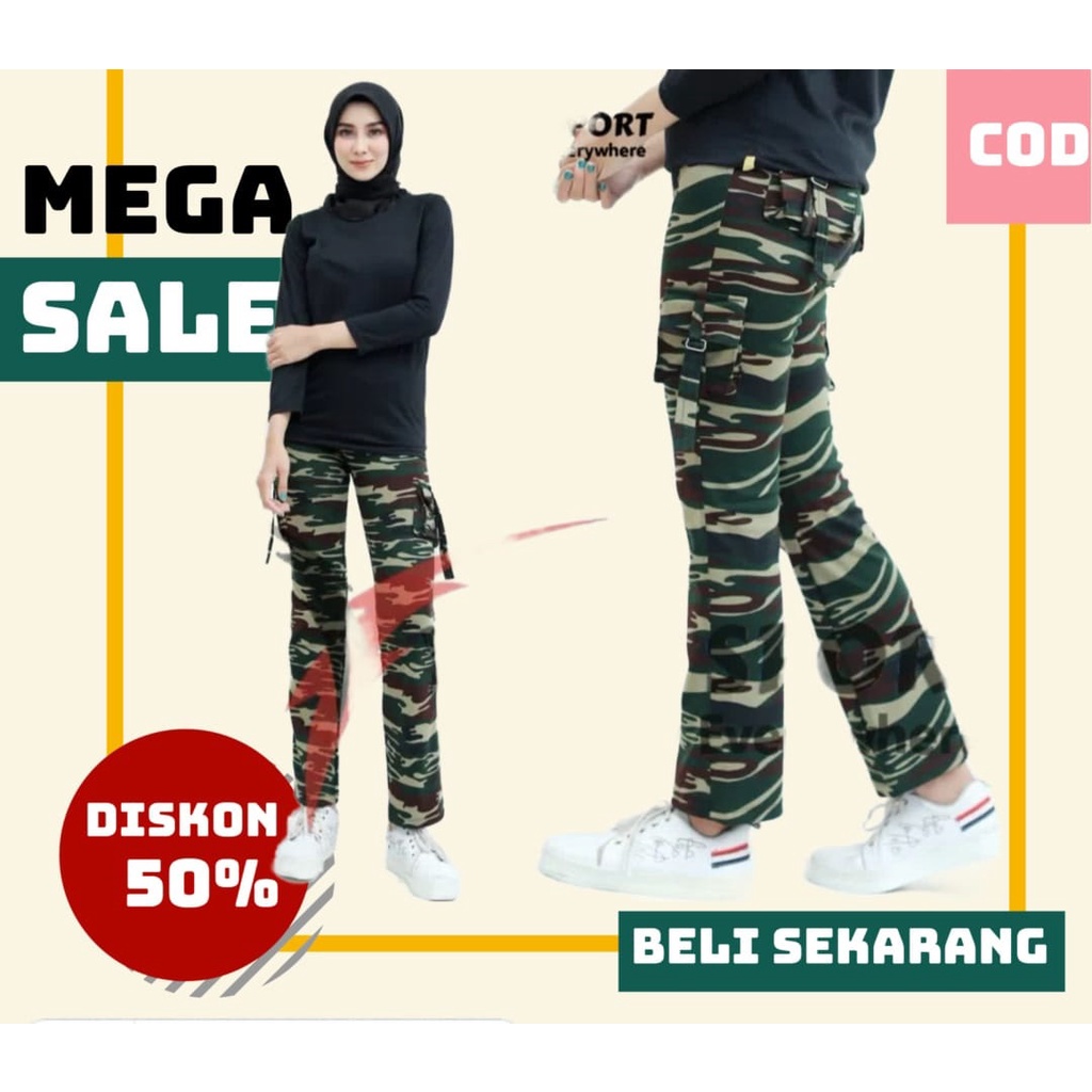 Celana senam cargo army / celana senam aerobik army / celana senam loreng SAHATA SPORTWEART COMPANY