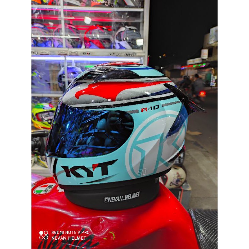 PAKET GANTENG KYT R10 AQUA MARINE