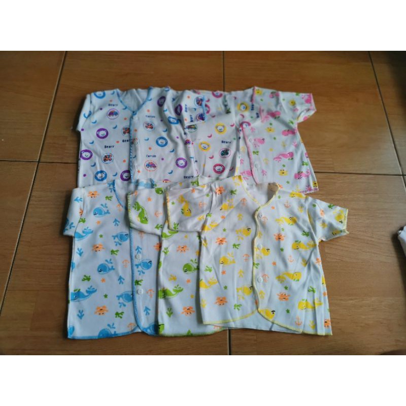 Baju bayi lengan pendek bahan dobelnit halus