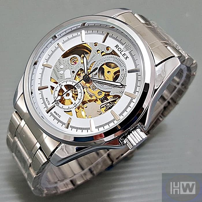 Jam Tanggan Pria Rolek jam tagan Skeleton jam tngan rolex automatic murah