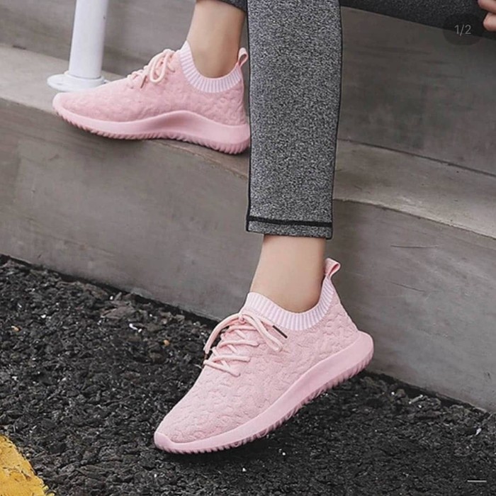 Sale Sepatu Sport Adidas Tubular Shadow Women Pink Running Grade ORI