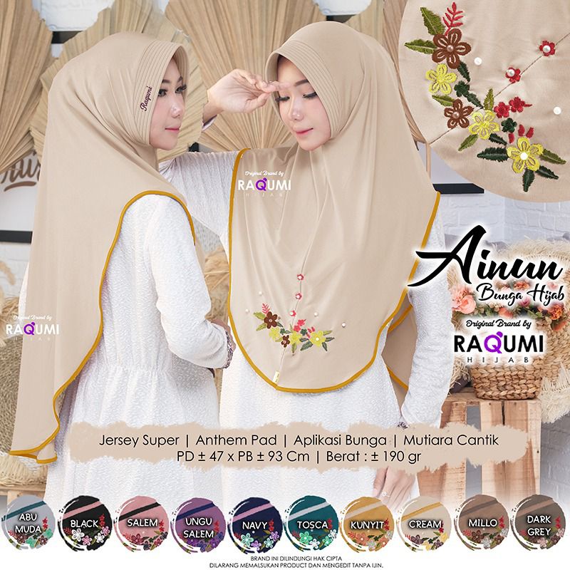 AINUN BY RAQUMI HIJAB ORIGINAL SOLO