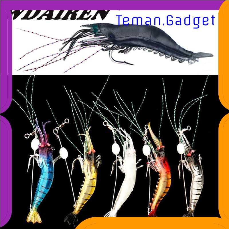 TG-KC WDAIREN Umpan Pancing Udang Kecil Luminous Shrimp Soft Bait Lure