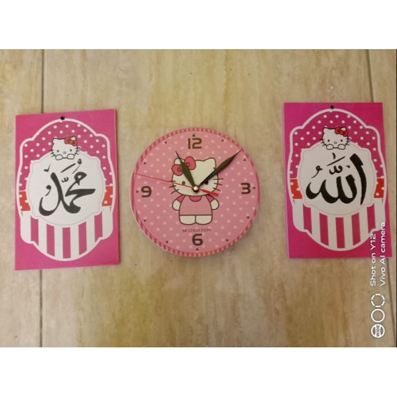 Jam Dinding Karakter Set Kaligrafi