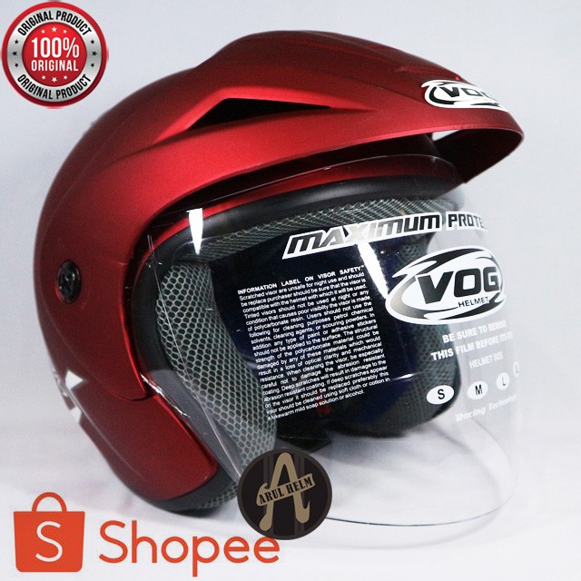 HELM VOG EXTREAM SOLID ROYAL RED DOFF ( merah doff )