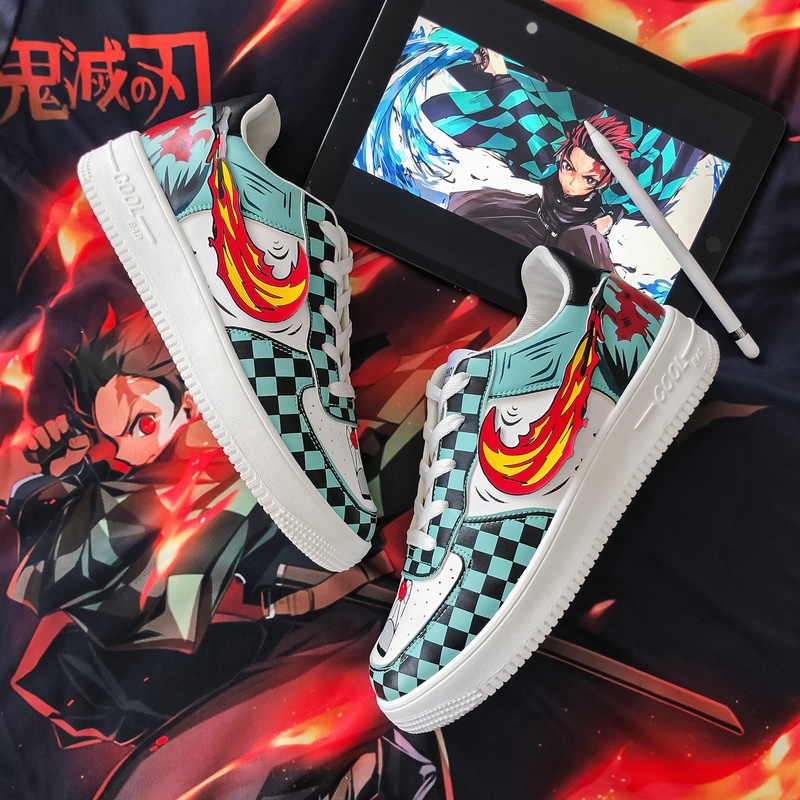 Import Anime Demon Slayer Sepatu Import Pria Cowok Running Lari Sneaker Tanjirou Zenitsu Kimetsu No Yaiba Kets Keren 156