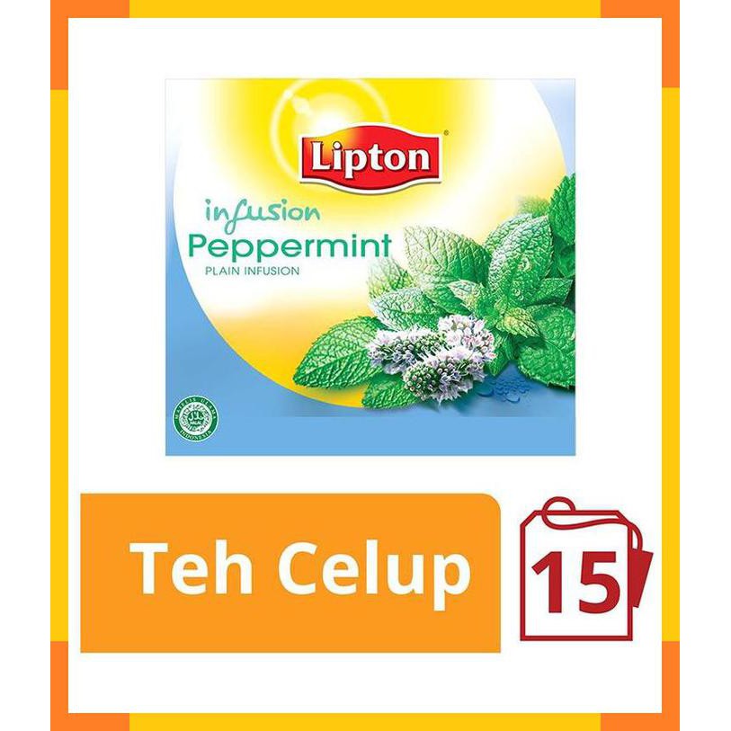 

lipton infusion peppermint 15 sachet 27 gram