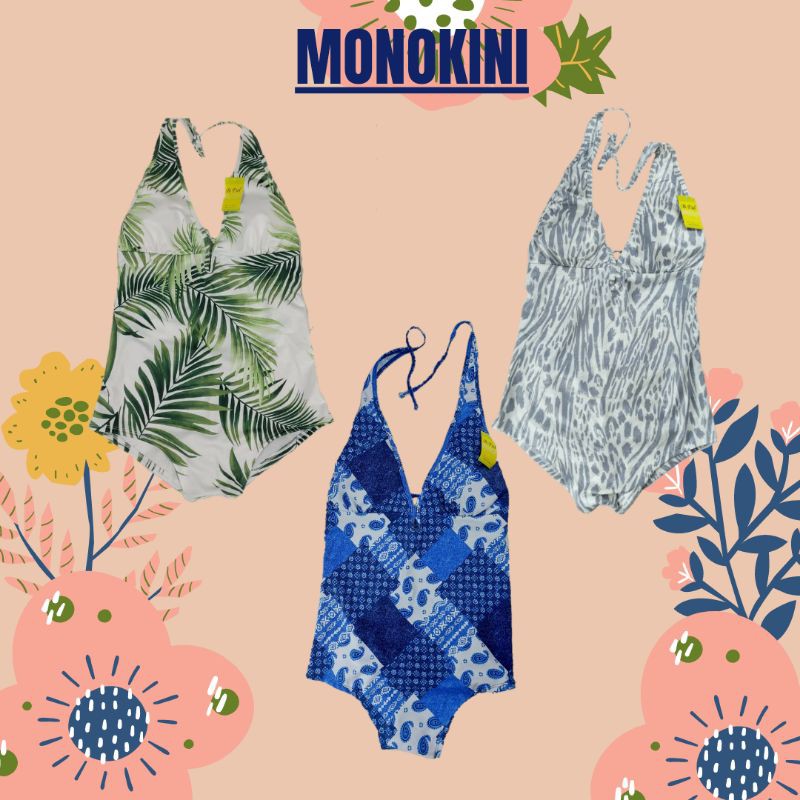 MONOKINI - MONOKINI BERMOTIF - SWIMSUIT - SWIMSUIT WANITA - BAJU RENANG WANITA