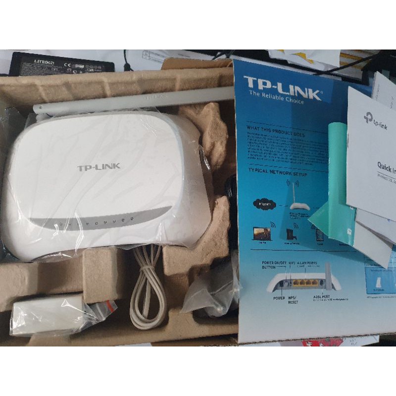 TP Link wireless router TD-W8901N seperti baru lengkap murah
