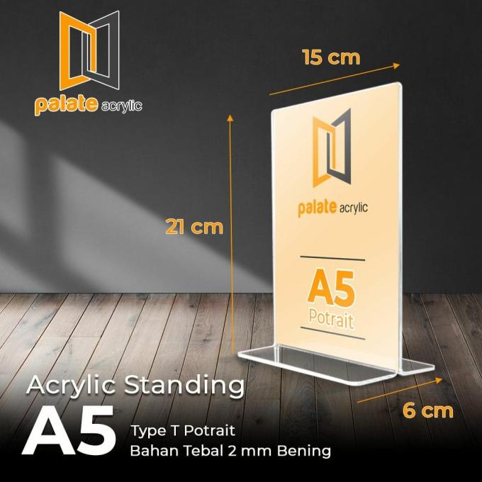 

acrylic tent holder / akrilik tent card A5 tempat brosur Meja