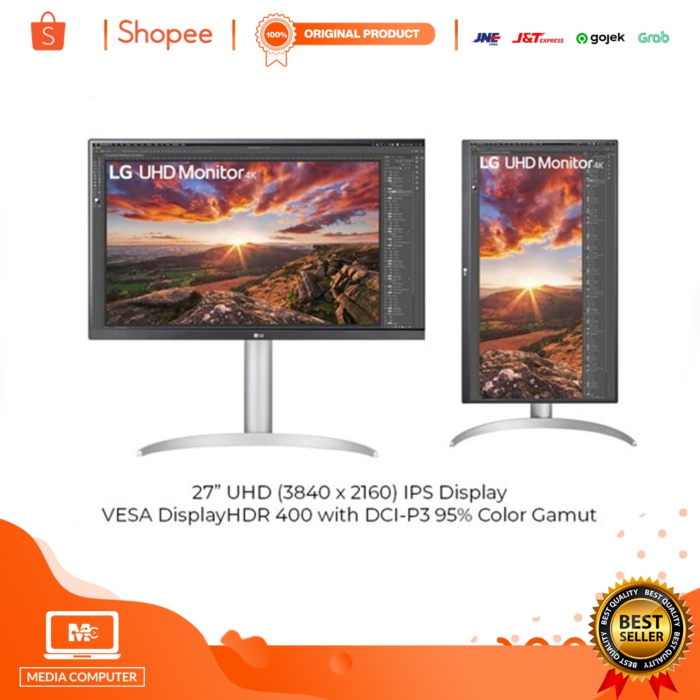 Jual LG 27UP850 W IPS 4K UHD VESA HDR400 USB C LG 27UP850W Ergo Shopee Indonesia