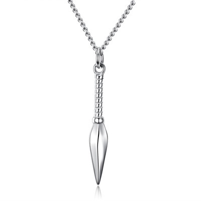 New personality cool spearhead titanium steel men's necklace tricolor