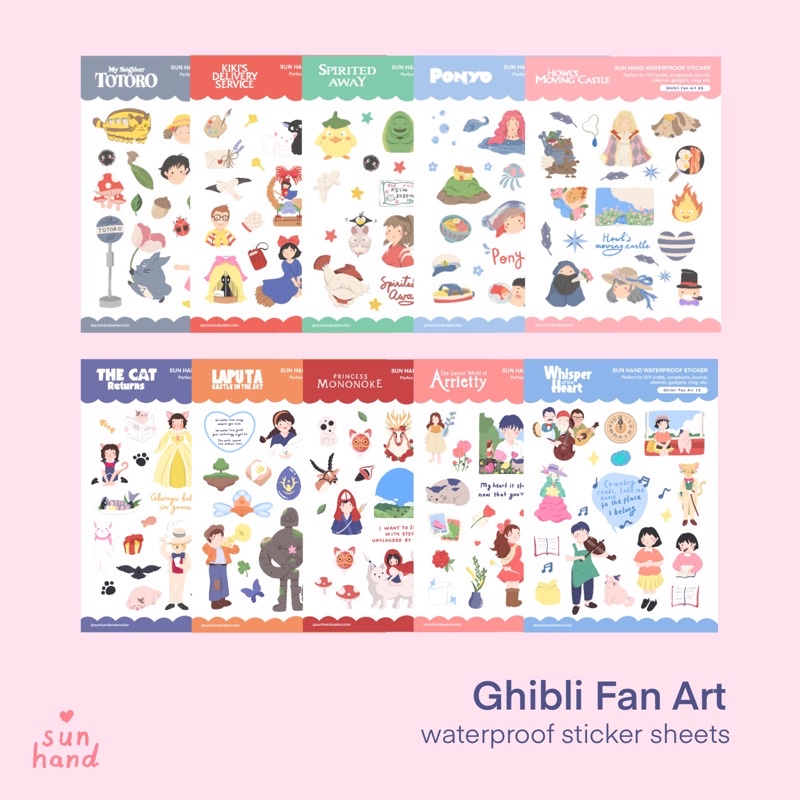

SUN HAND Ghibli Fanart Sticker Sheet / Stiker