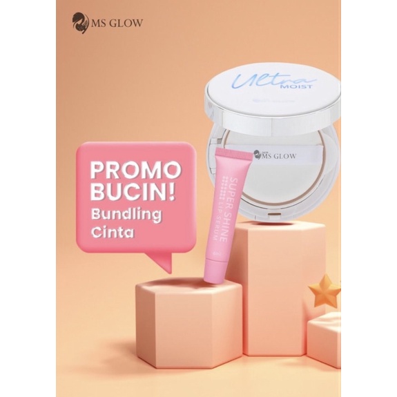 CUSHION GRATIS LIP SERUM MSGLOW PAKET HEMAT