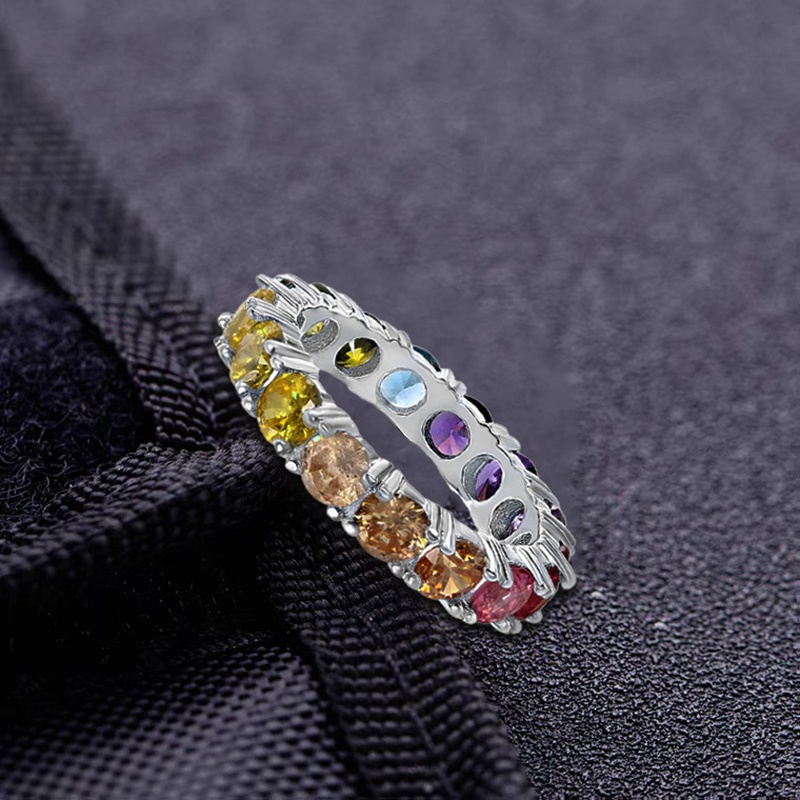 Cubic Zirconia Rings Brilliant Women Accessories For Dance Party Statement Female Finger Ring Versatile Jewelry