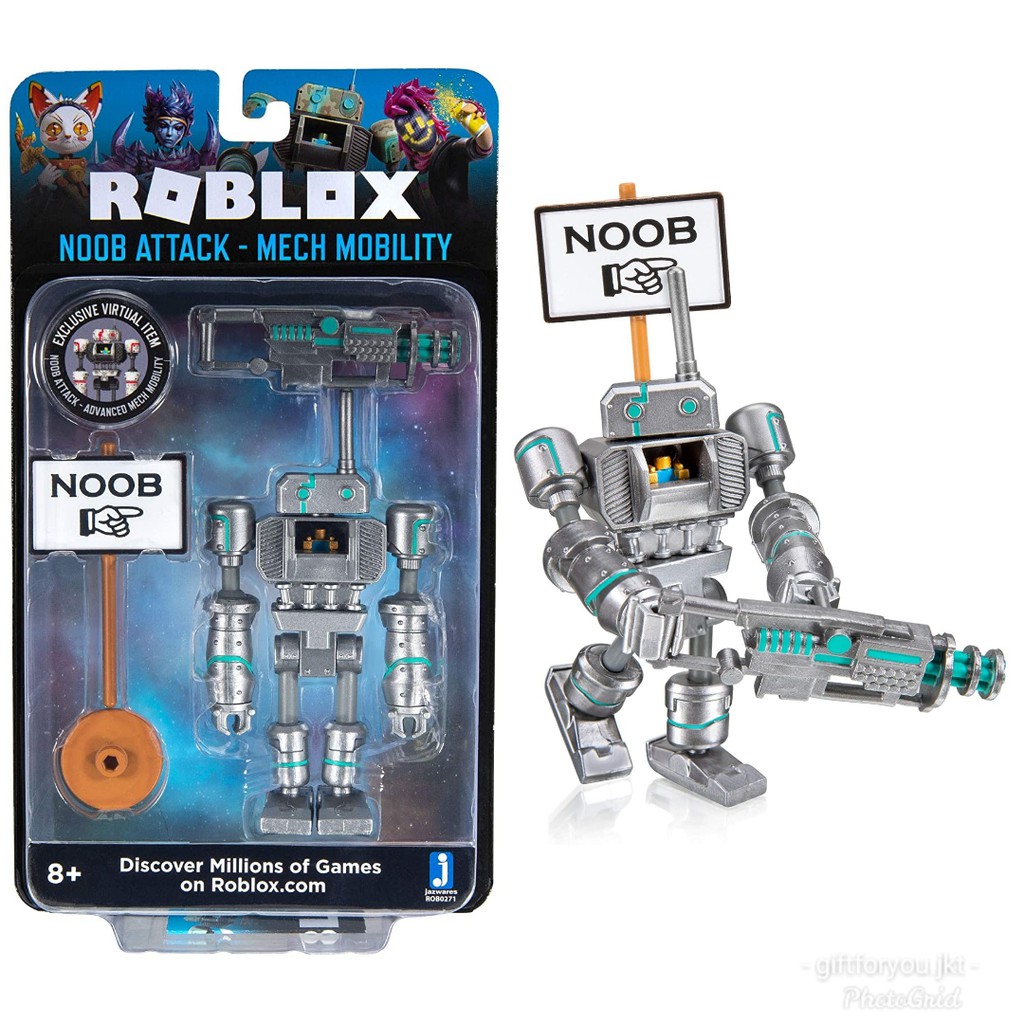 Roblox Noob Attack Mech Mobility Imagination Action Figure Pack Toy Mainan Koleksi Anak Original Shopee Indonesia - how to get the noob attack mech mobility head roblox