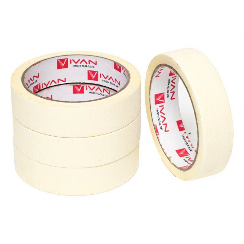 Masking Tape IVAN 1Inch x 7Mtr / Lem Kertas / Lakban Kertas