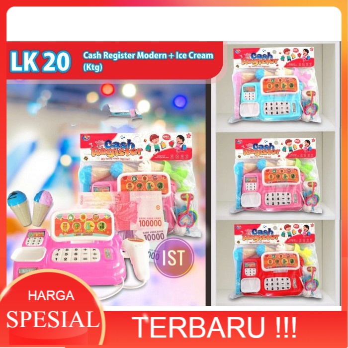 Mainan Anak perempuan Terbaru Maenan edukasi Mesin kasir Murah