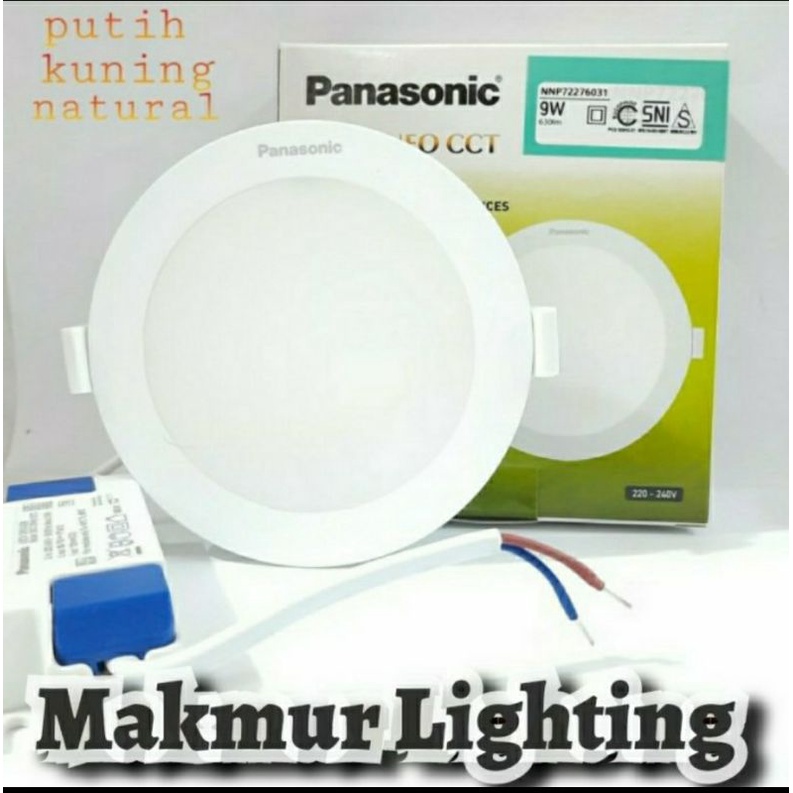 LED NEO CCT SLIM DOWNLIGHT 3 WARNA PANASONIC 9 WATT 9W 9 W NNP72276