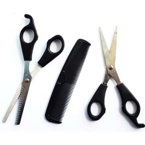 PM Set Gunting Potong Cukur Rambut / Peralatan Salon Hair Cutting Styling / Gunting Sasak 3in1 / Gunting Rambut - Gunting Sasak PASARMURAH