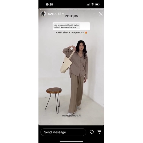 ecinos nana shirt brown