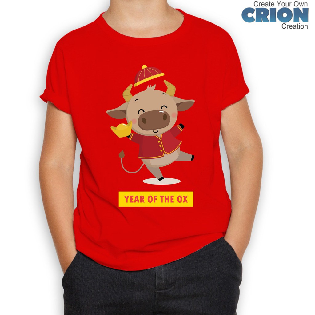 Kaos imlek Anak -Tahun kerbau Series - By Crion