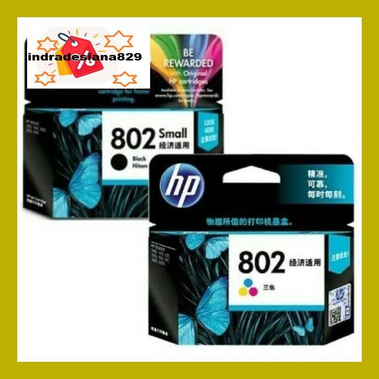 

Indr0Dpp Tinta Printer Hp 802 1Set Black & Colour Original 100% 8D6Indrr