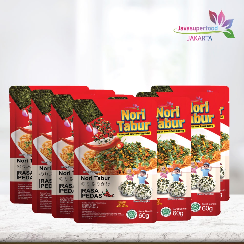 [Paket Promo] Nori Tabur Rumput Laut Panggang - Original, Sapi, Pedas, seafood 60g