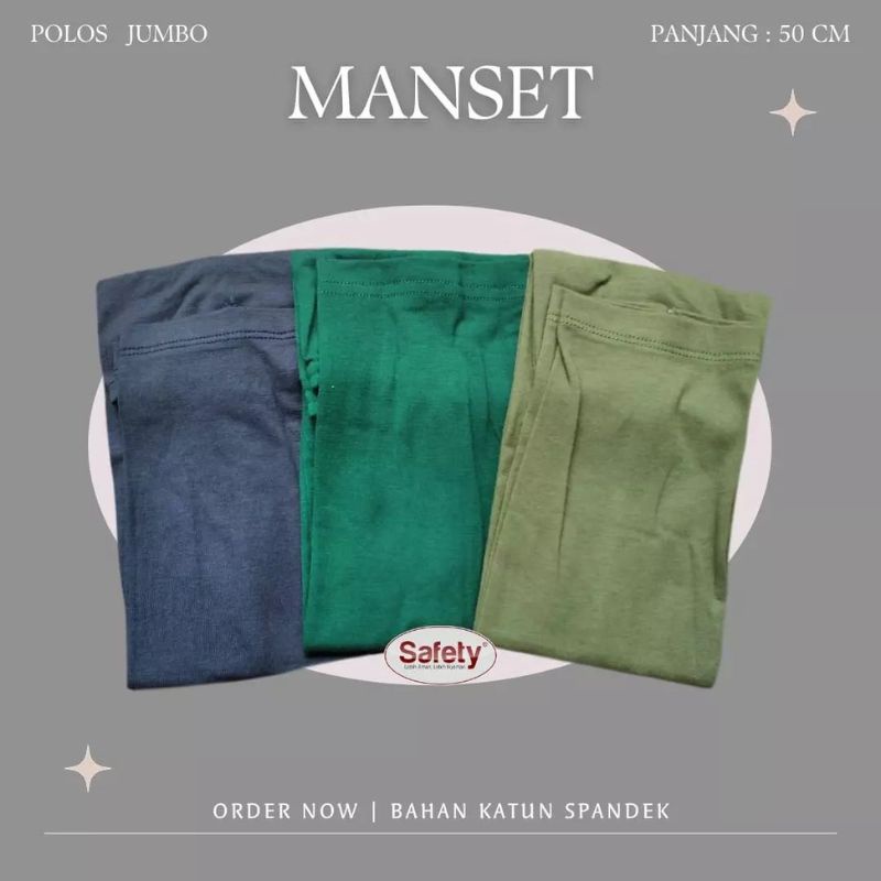 Manset Tangan Jumbo Panjang 50 cm Wanita / Pria Bahan Kaos Adem dan Nyaman