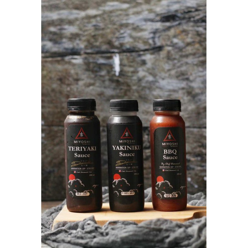 PAKET LENGKAP SAUCE MIYOSHI SAUS YAKINIKU, SAOS TERIYAKI, SAUCE BBQ