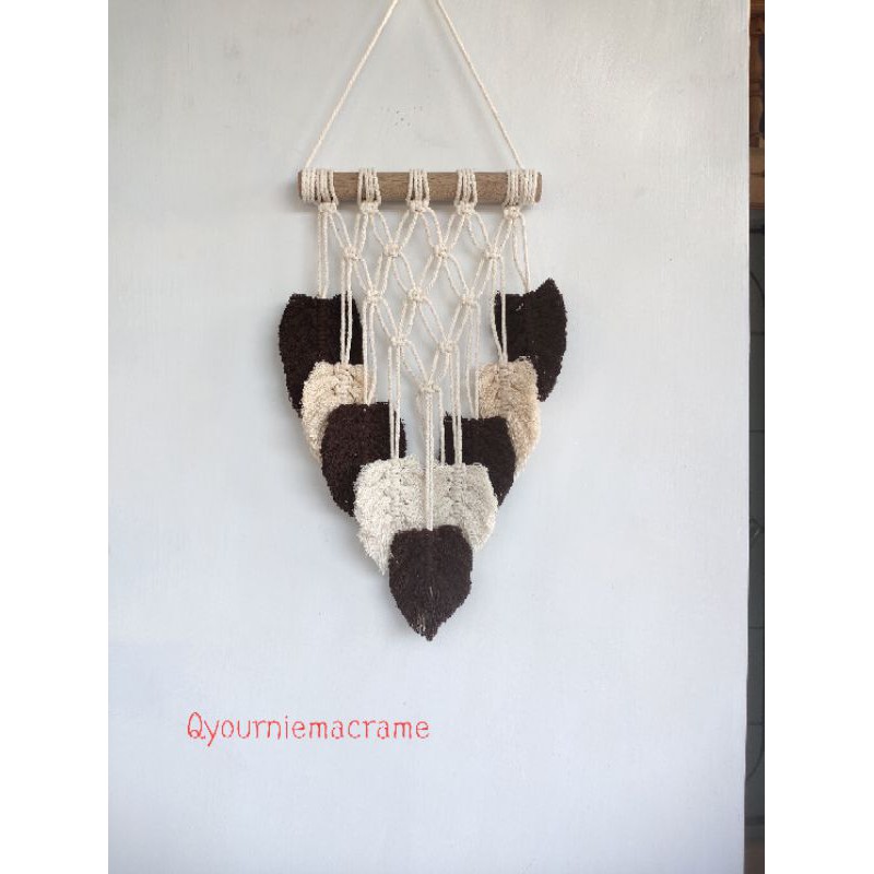 Daun macrame/ wallhanging macrame/hiasan dinding