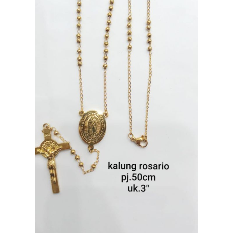 Kalung Rosario Emas Titanium73