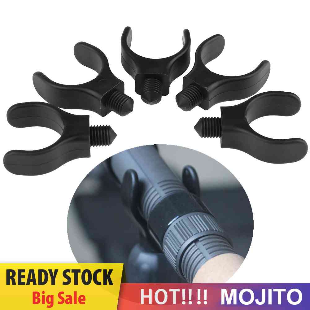 5Pcs M3 / 8in Bracket Holder Joran Pancing Bahan Plastik Nilon Warna Hitam