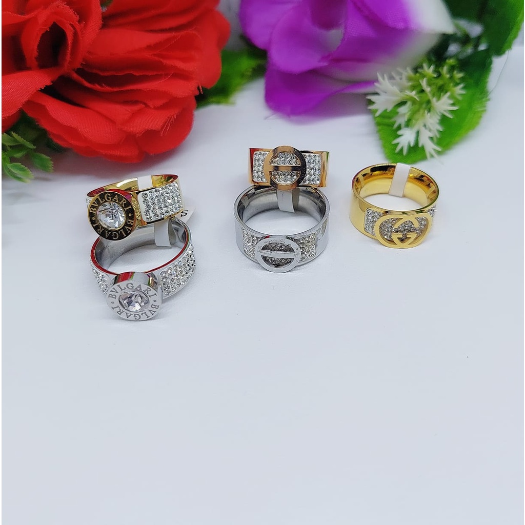 Cincin Titanium Permata 022-024 Terbaru