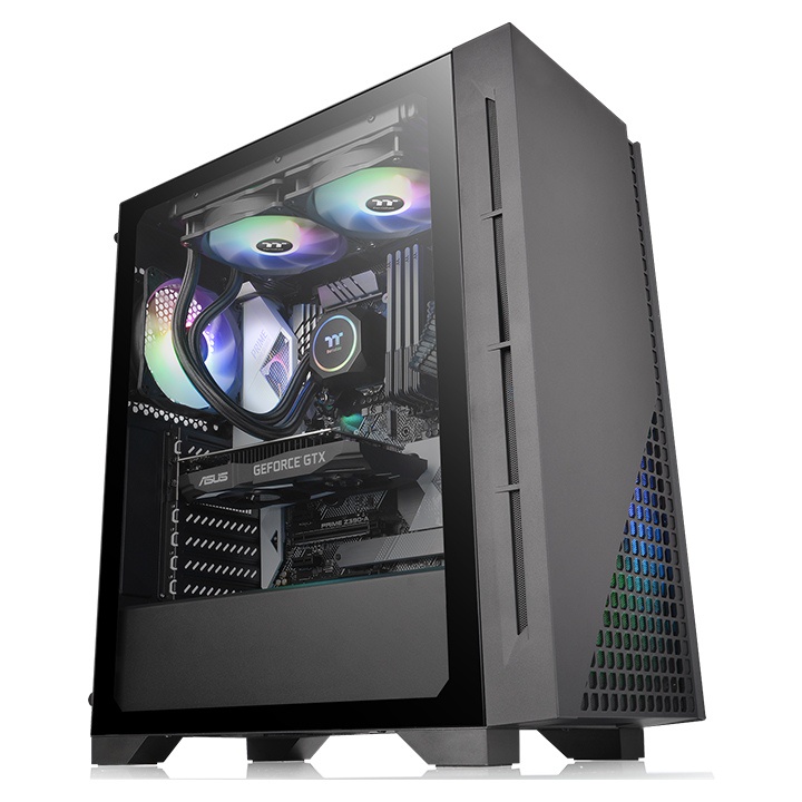 Thermaltake Casing H350 Tempered Glass RGB Mid-Tower Chassis -Black