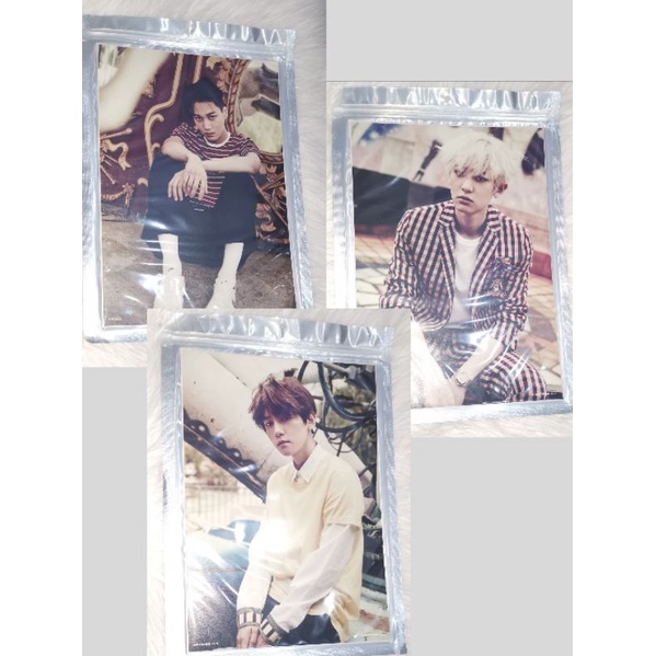 exo love me right era official A4 photo - baekhyun chanyeol kai version