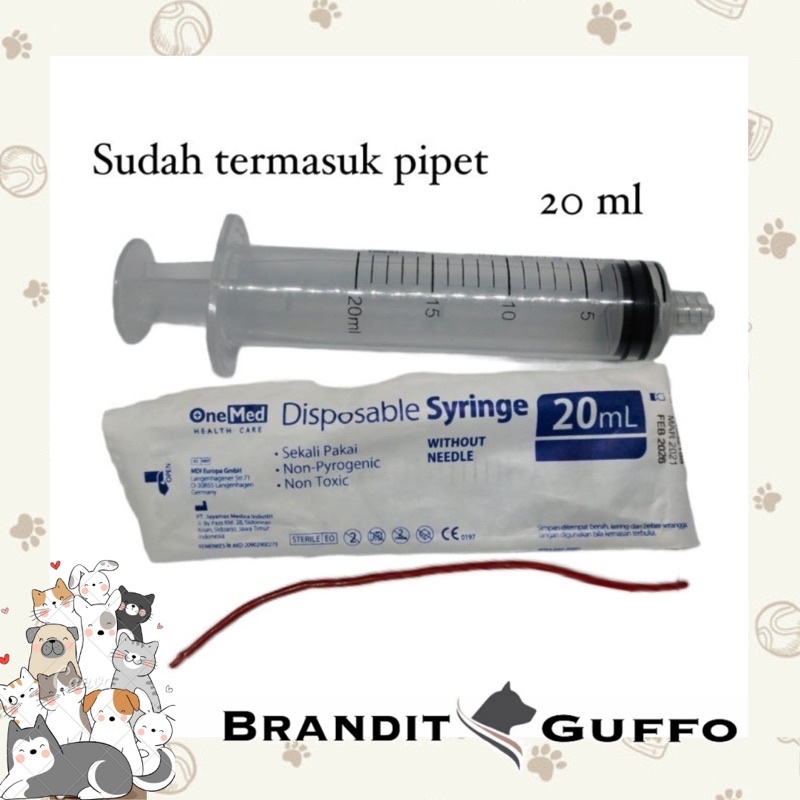 suntikan alat bantu minum obat anjing kucing dog cat bubur spet pipet feeding