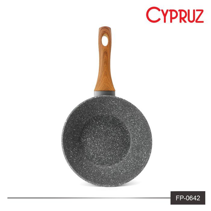 FP-0642 CYPRUZ FRY WOK 3mm INDUKSI MARBLE GRANIT 26CM ORIGINAL BELGIUM