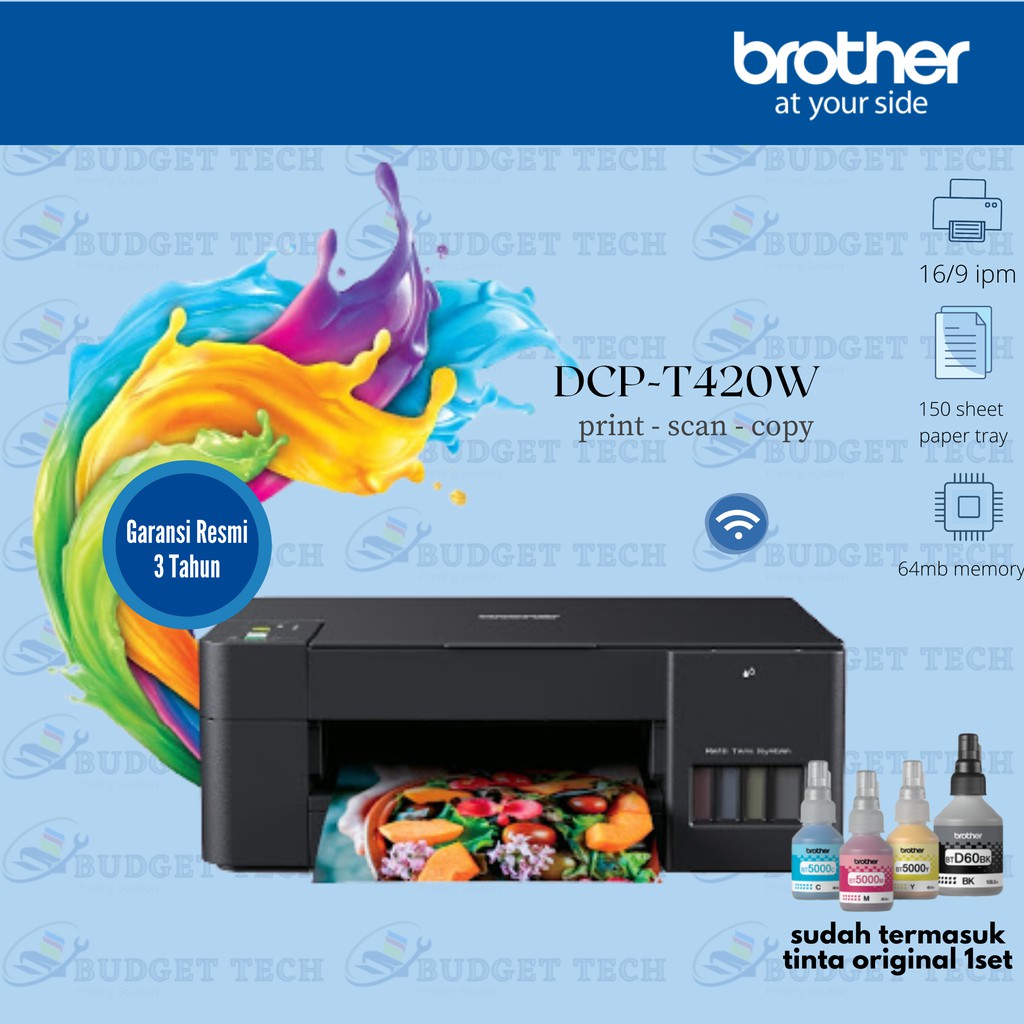 Printer Brother T420W / DCP T420W Garansi Resmi T420 All in One Wifi
