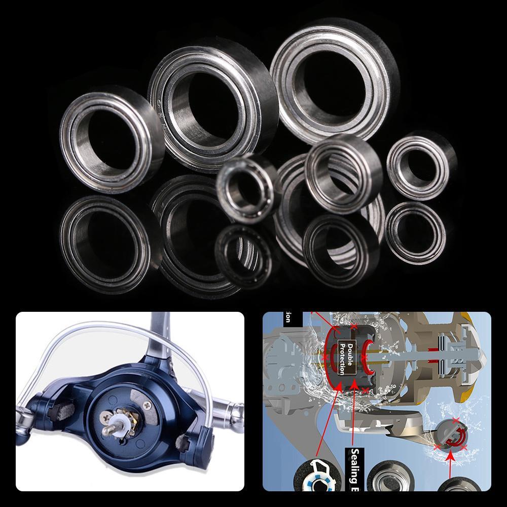 Top 1PC Bantalan Disegel Memancing Impor Panas 6ukuran Aksesori Gulungan Stainless Steel