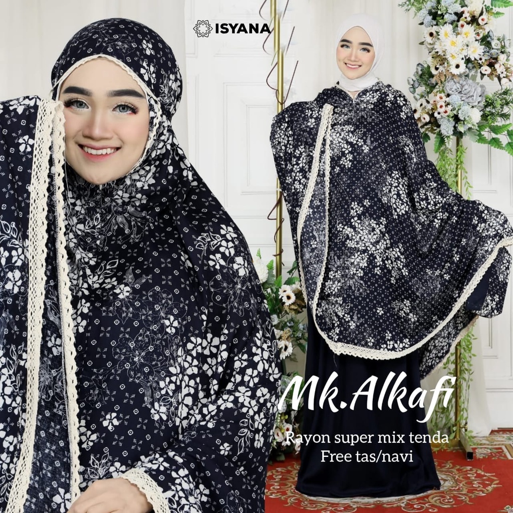 al kahfi mukena mukenah rukuh rukoh rayon renda adem motif bunga jumbo besar big over size oversize 
