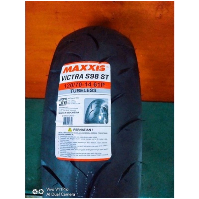 BAN MAXXIS 120-70-14 VICTRA S98 ST TUBELES BAN LUAR MAXXIS VICTRA 120 70 14 S98 ST TUBELES
