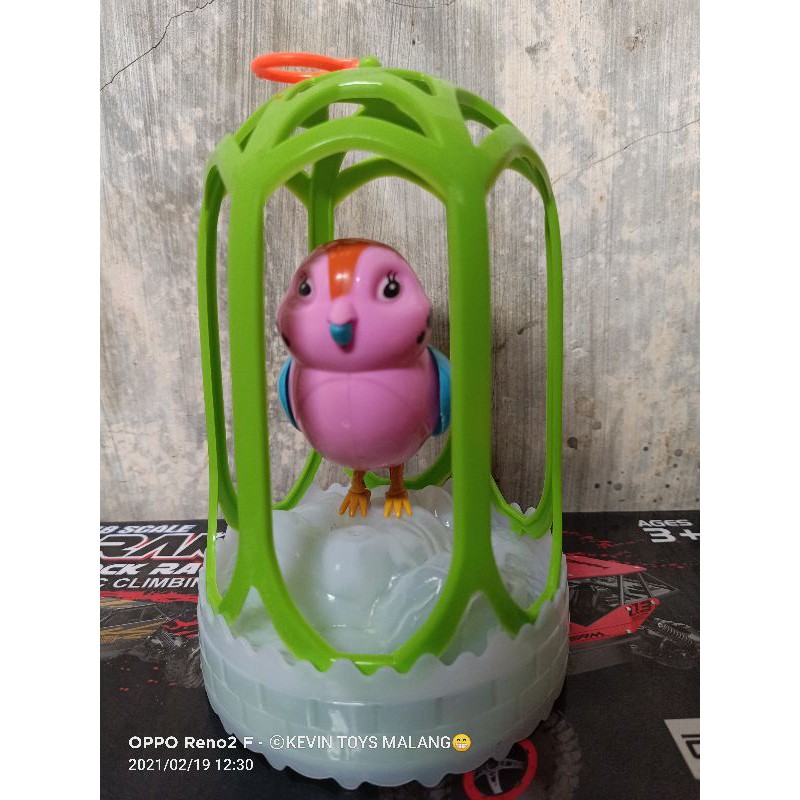 229 3A MAINAN BURUNG BERKICAU BEARTFUL BIRD / mainan sangkar + burung ada lampu led nya